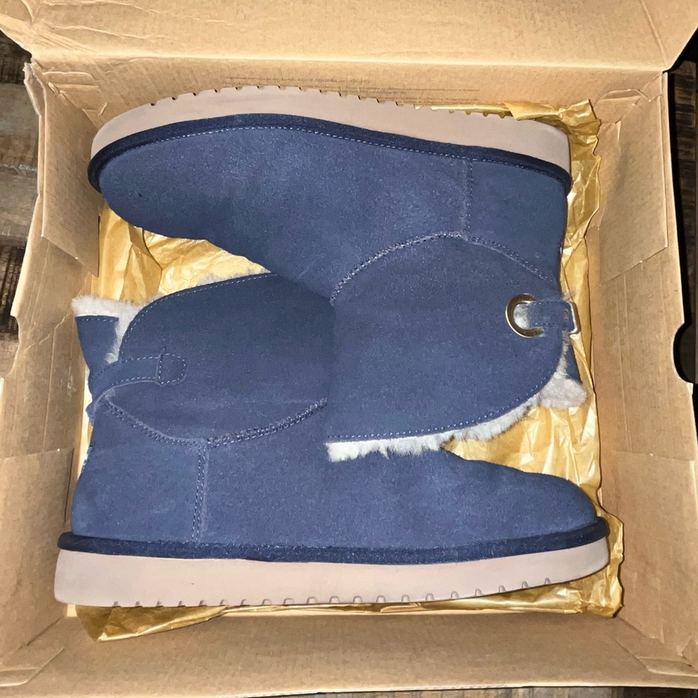 COPY - KOOLABURRA by UGG | KOOLABURRA Remley Mini Suede Pull-On Blue Boots
